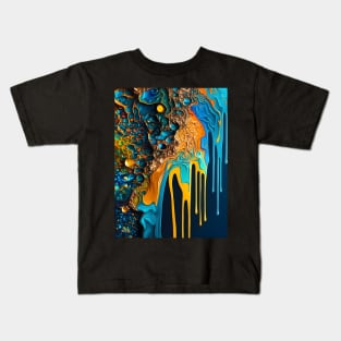 Gold and Blue Kids T-Shirt